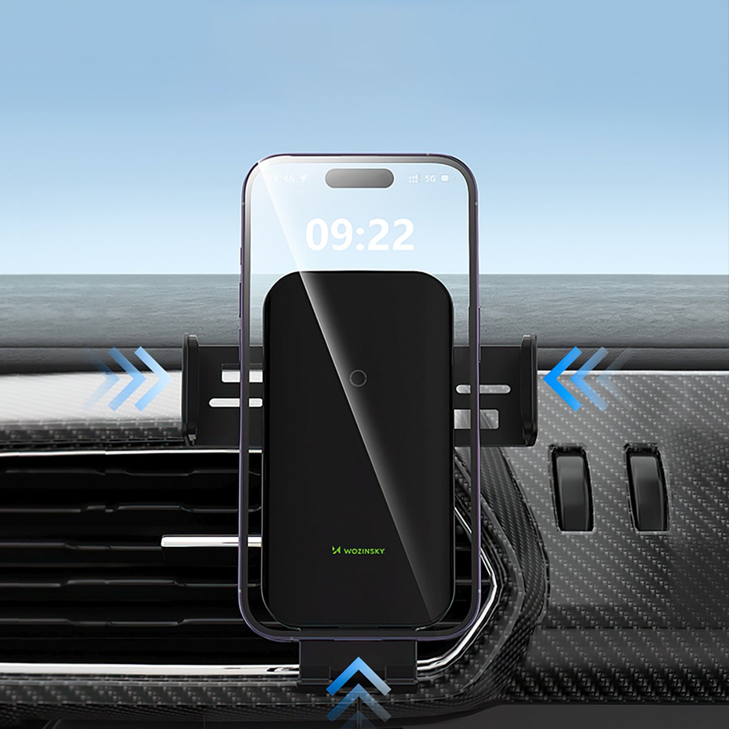 Mobile Phone Stands – Clamp car holder with inductive phone - Carlat