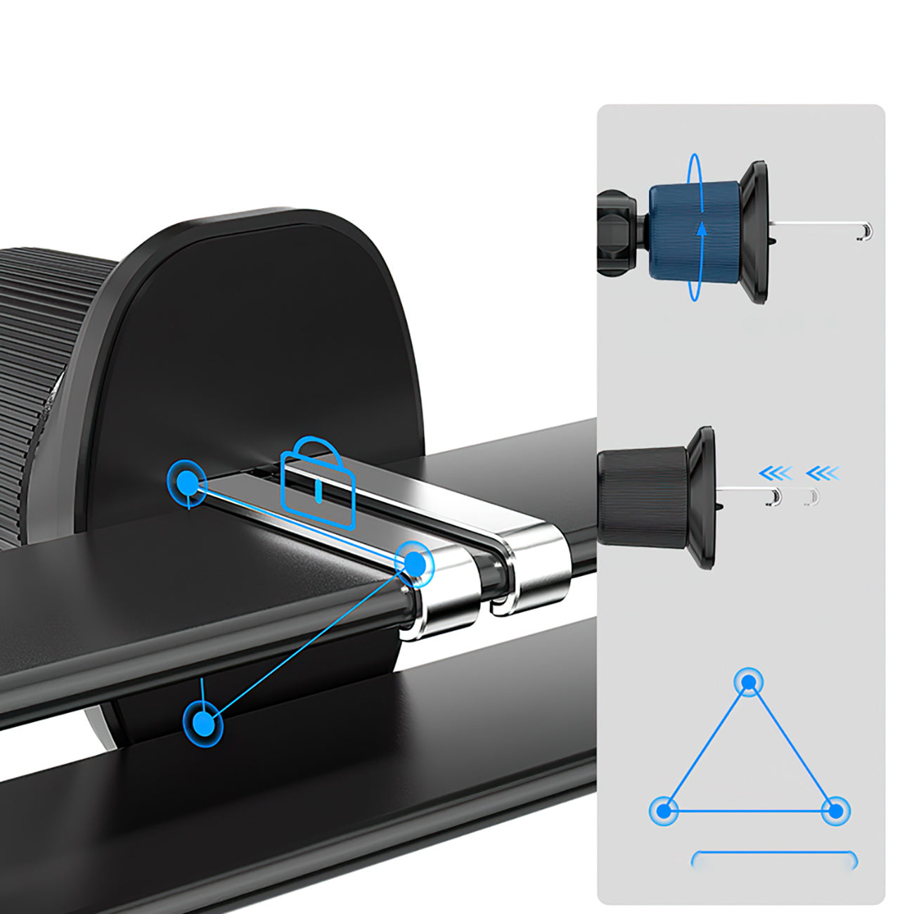 Mobile Phone Stands – Clamp car holder with inductive phone - Carlat