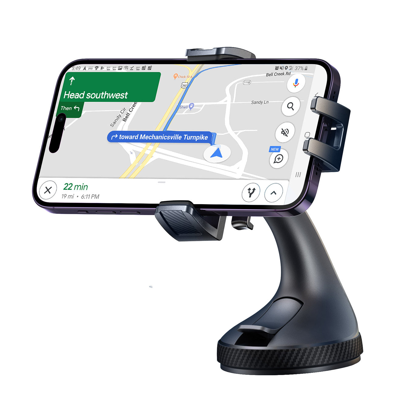 Mobile Phone Stands – Clamping car phone holder mounted on - Carlat