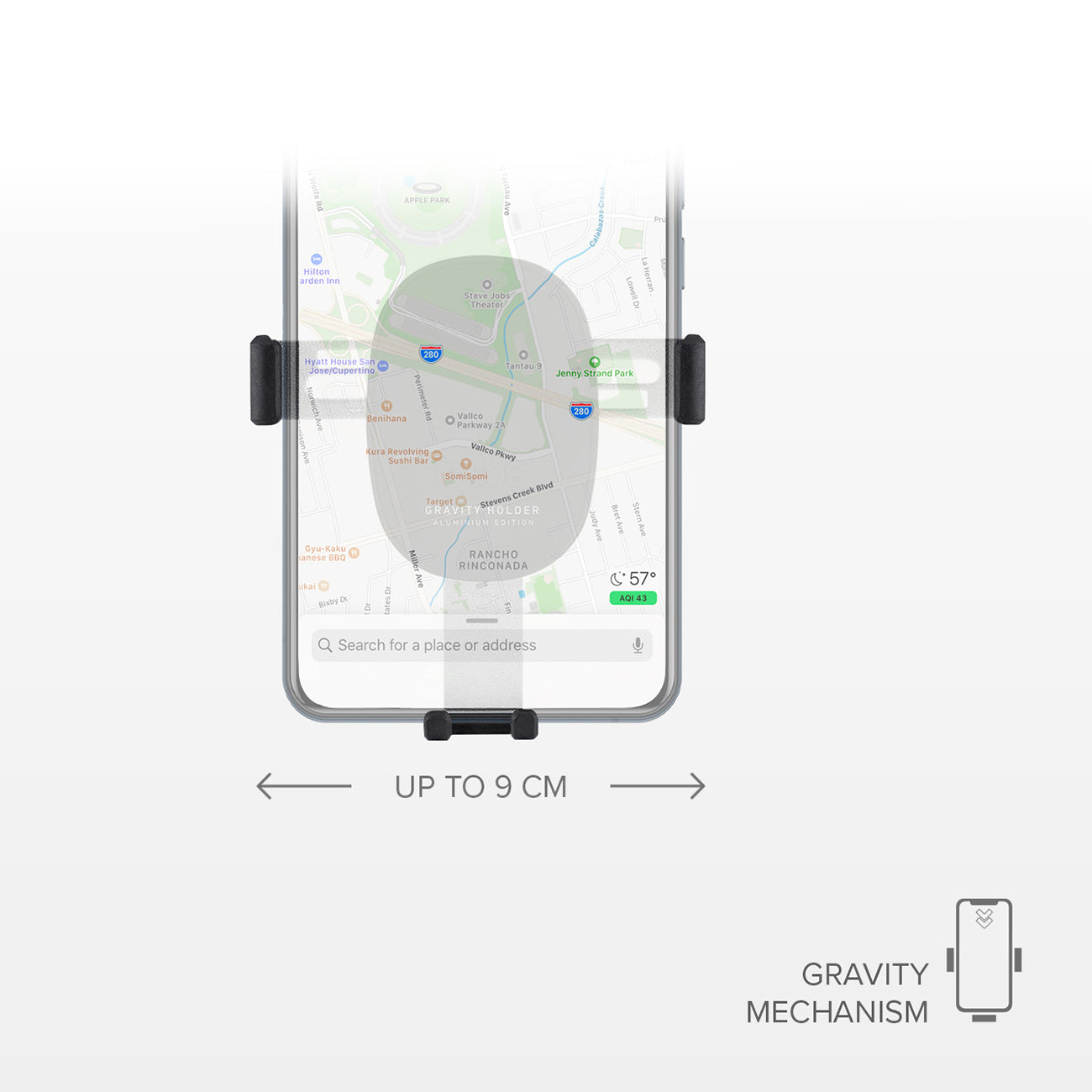 Mobile Phone Stands – Gravity car holder for a smartphone - Carlat