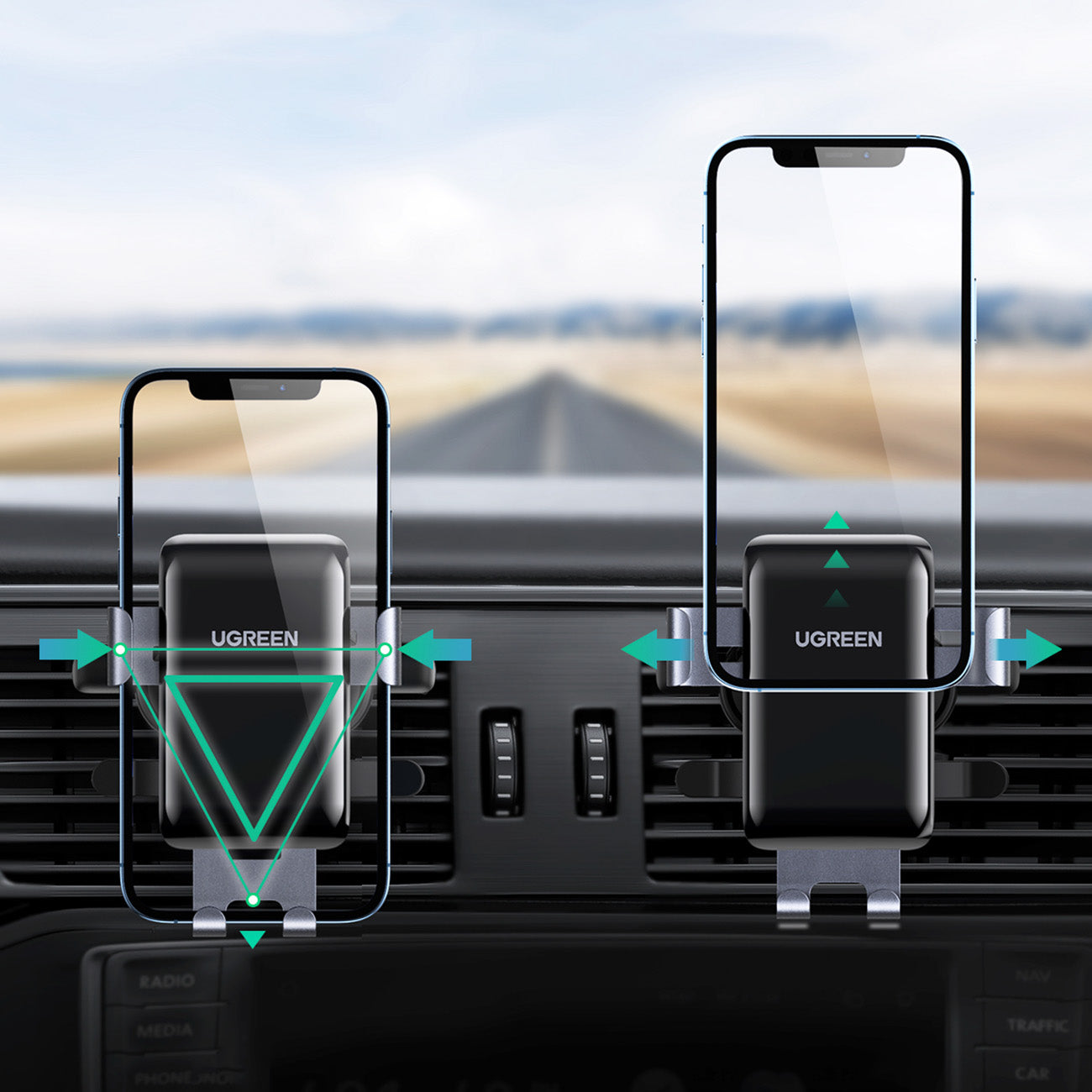 Mobile Phone Stands – Gravity car phone holder - round - Carlat