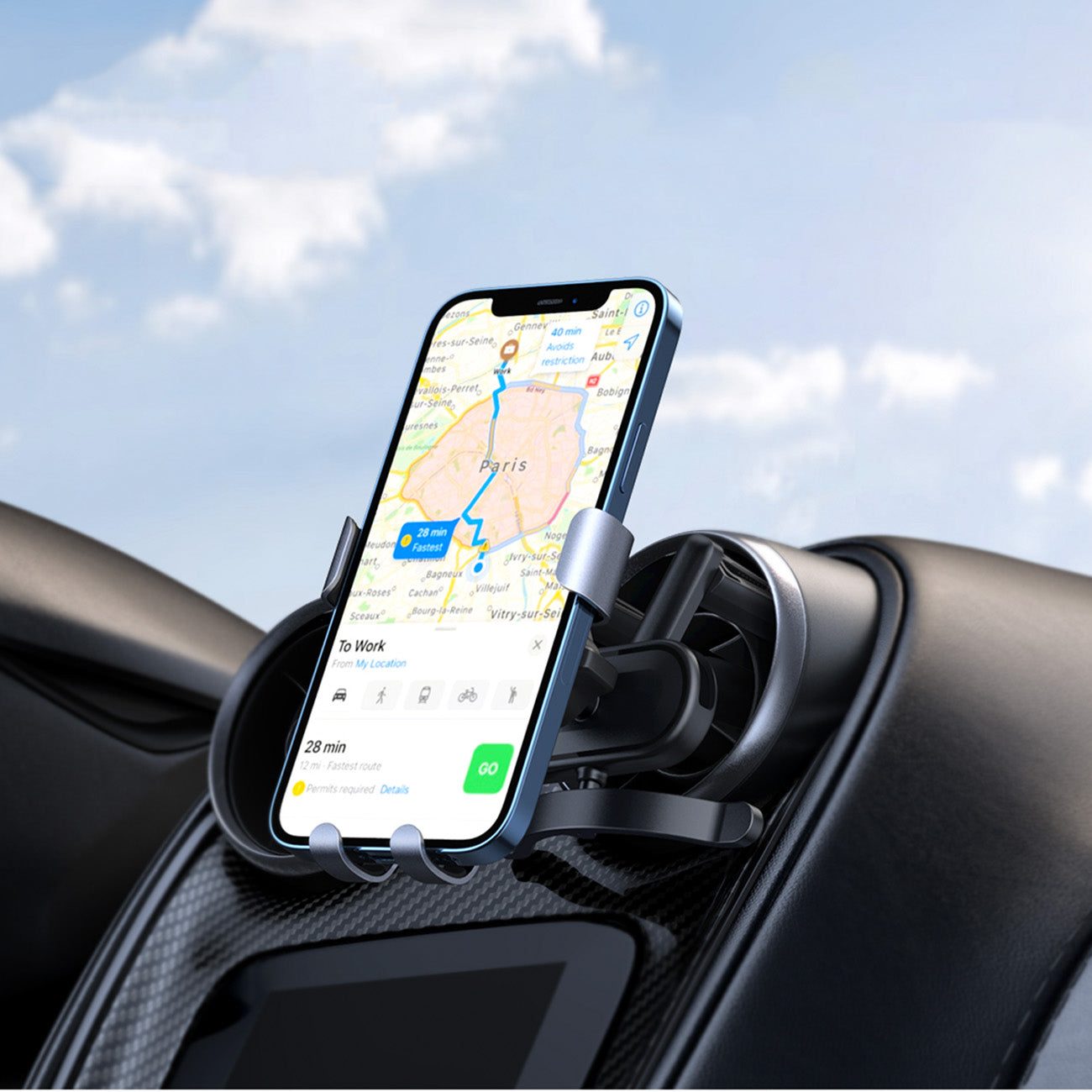 Mobile Phone Stands – Gravity car phone holder - round - Carlat