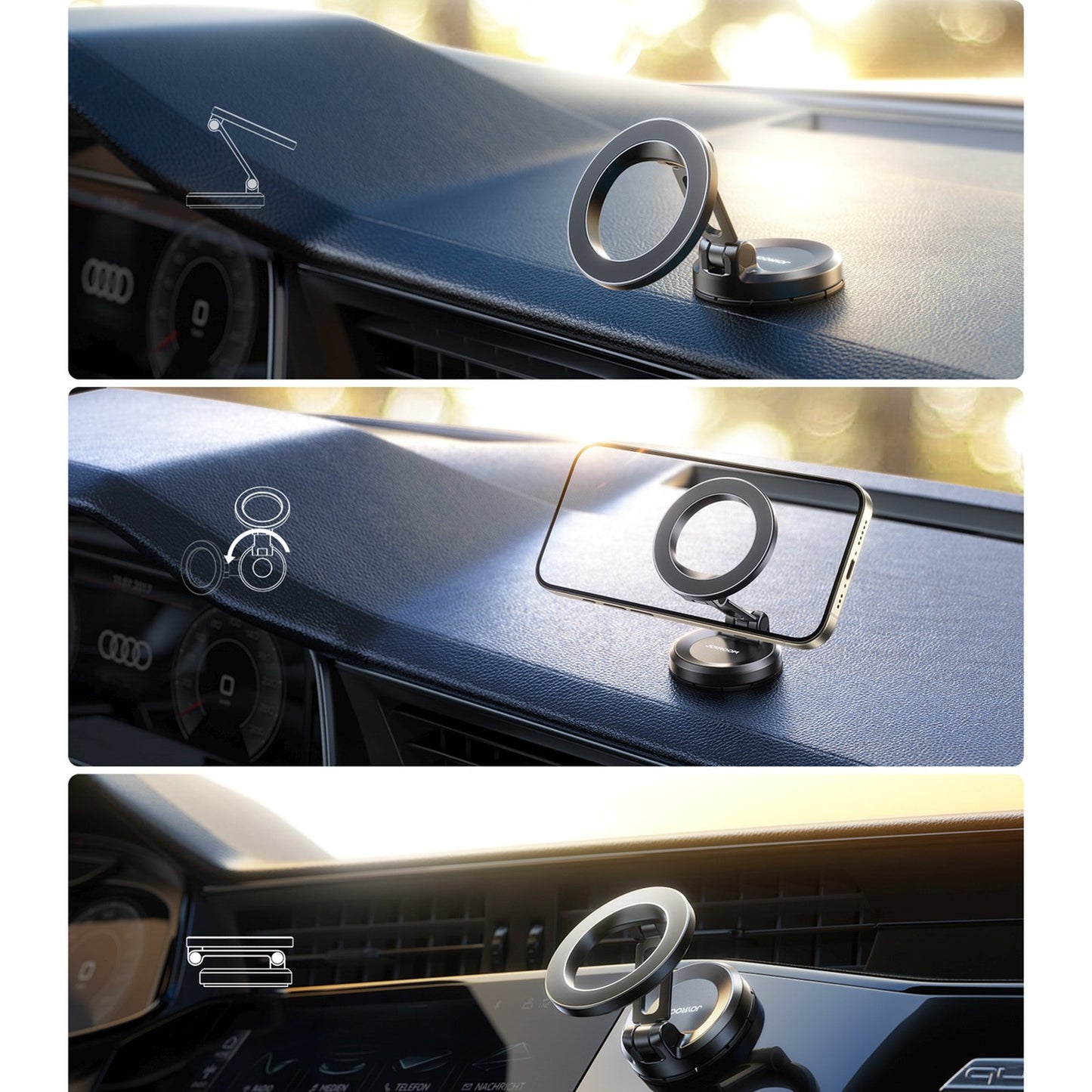 Mobile Phone Stands – MagSafe magnetic car dashboard smartphone holder - Carlat