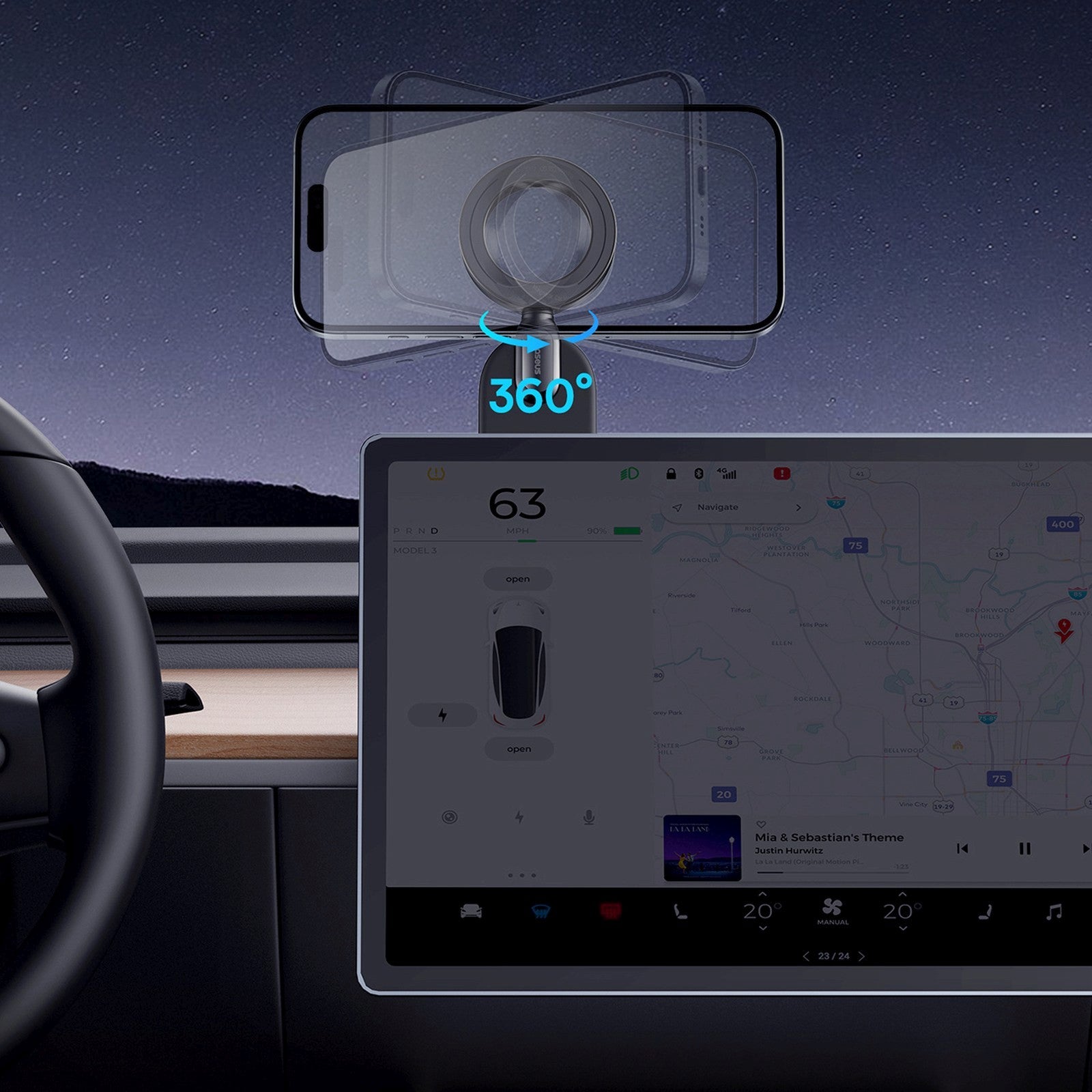Mobile Phone Stands – MagSafe magnetic car dashboard smartphone holder - Carlat