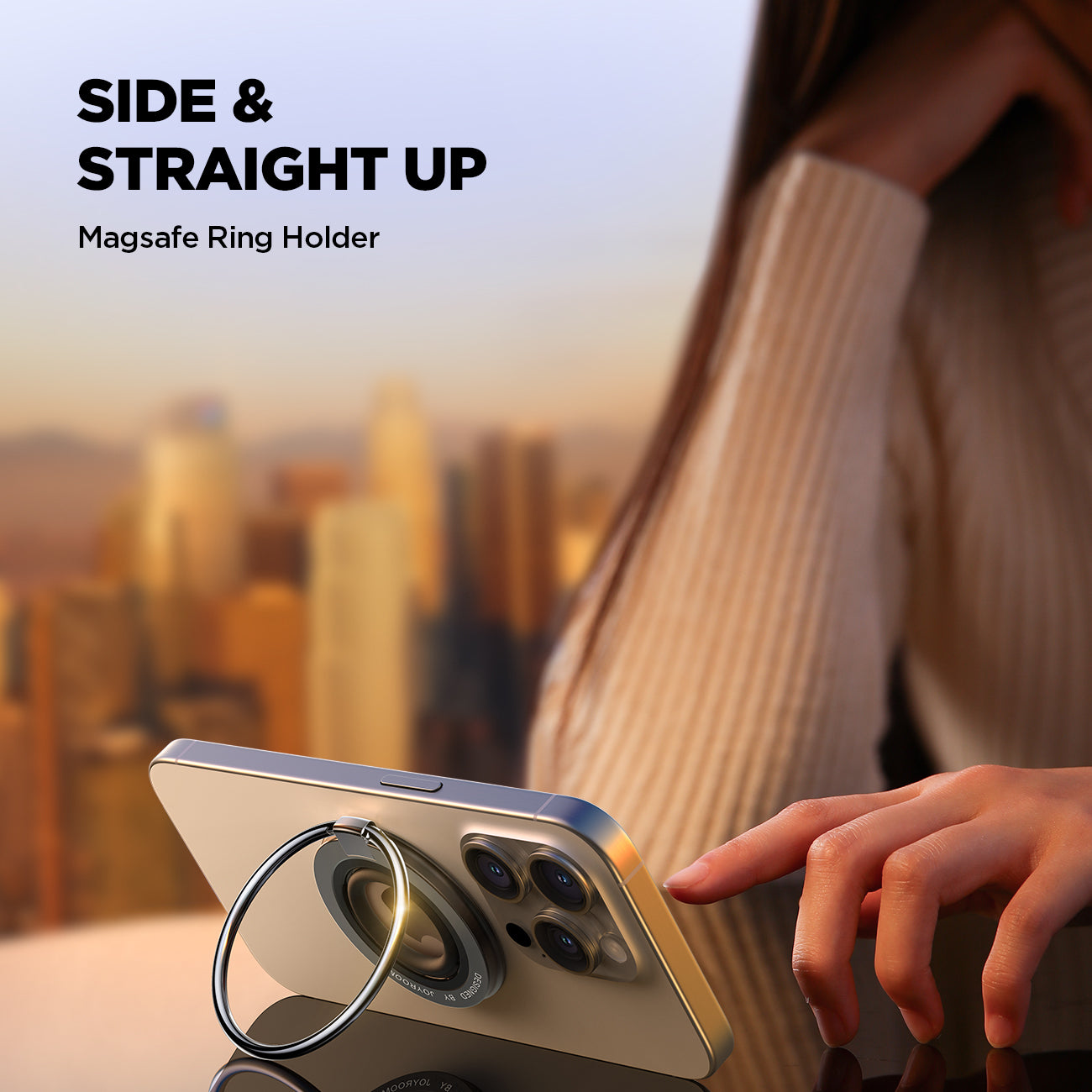 Mobile Phone Stands – MagSafe ring magnetic phone holder, black - Carlat