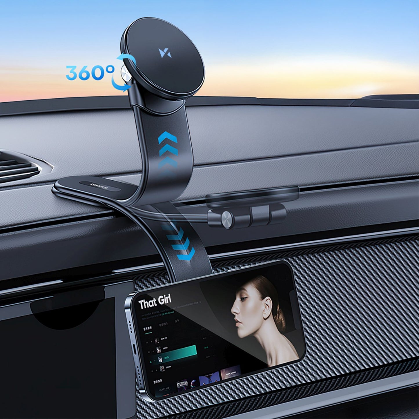 Mobile Phone Stands – Magnetic car holder with inductive phone - Carlat