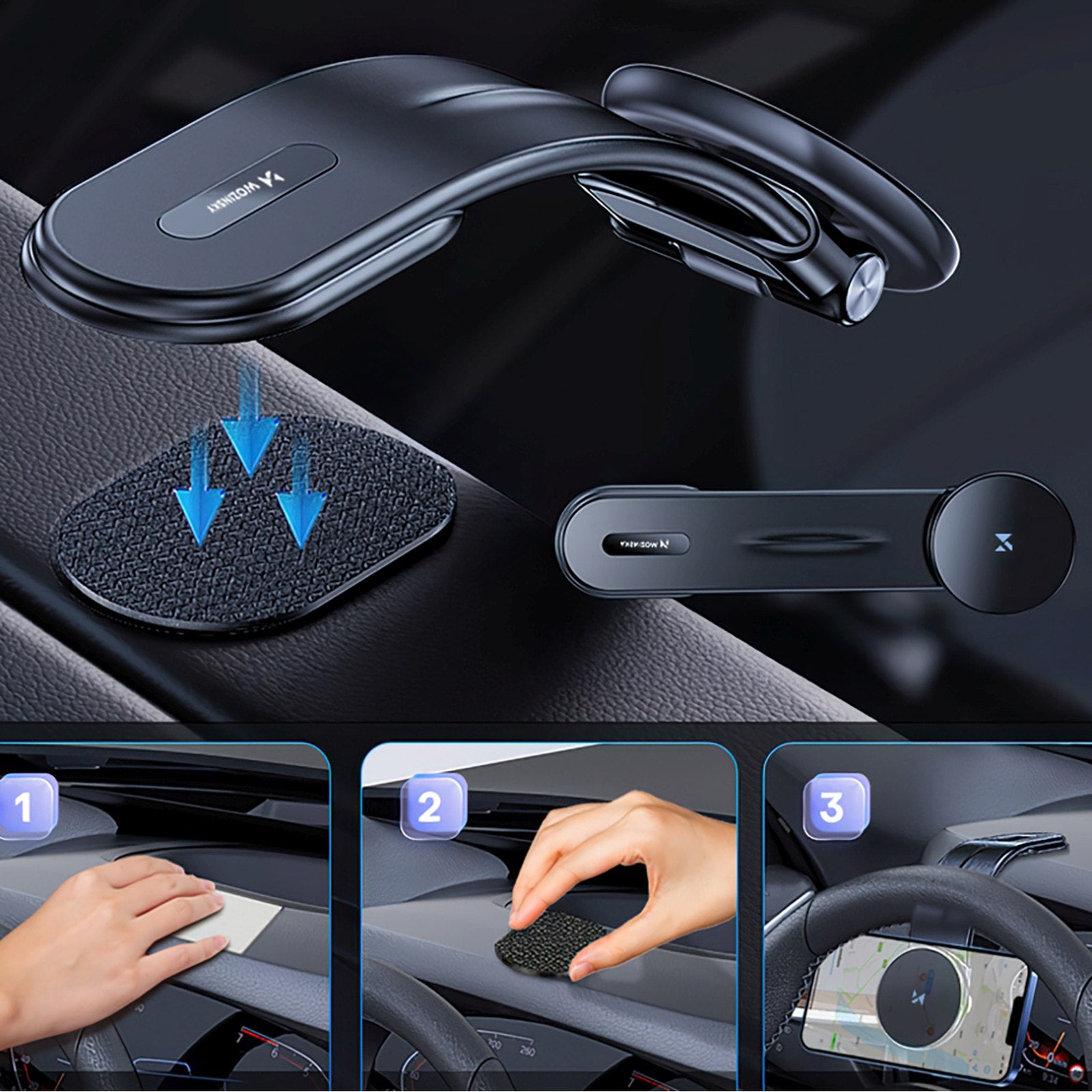 Mobile Phone Stands – Magnetic car holder with inductive phone - Carlat