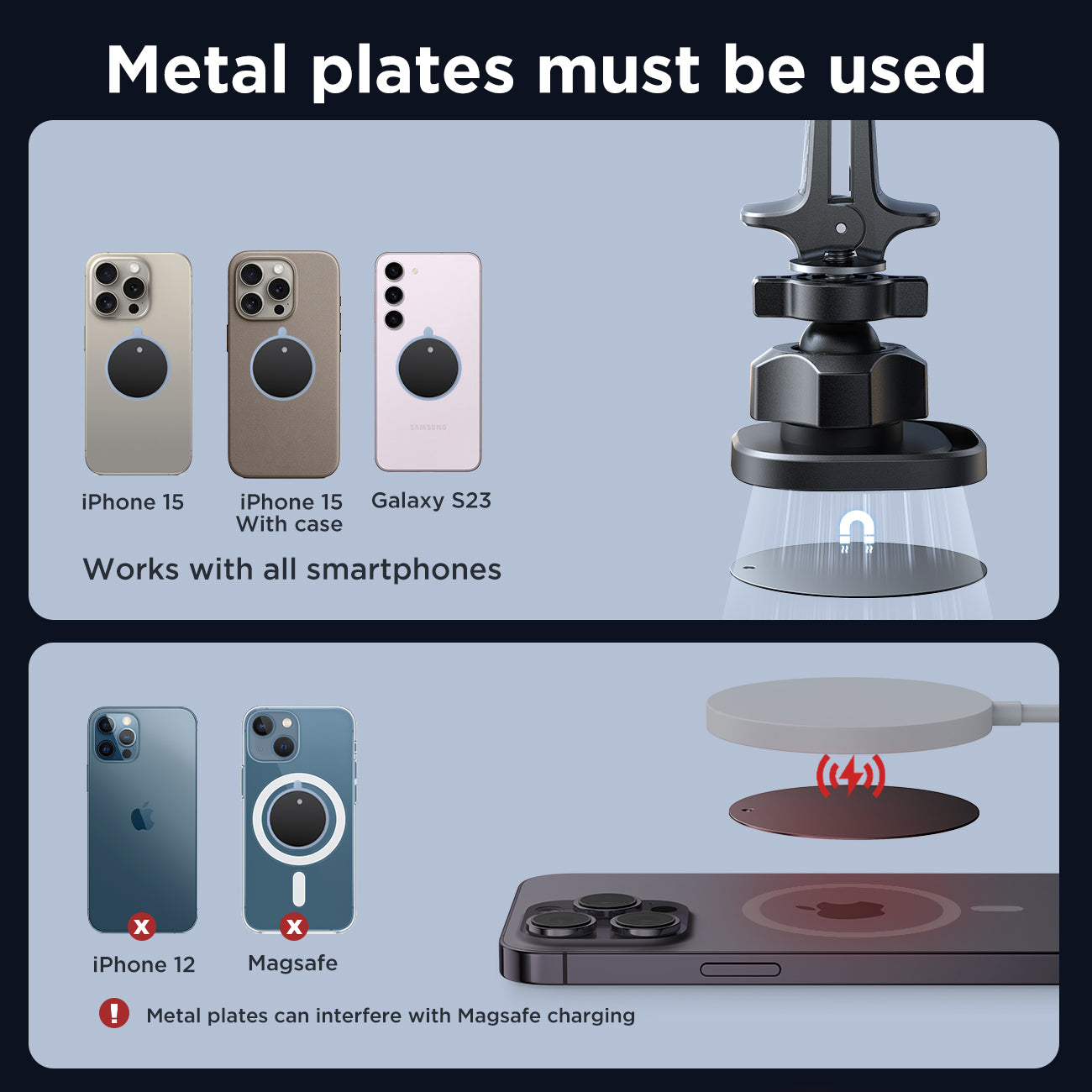 Mobile Phone Stands – Magnetic car phone holder on the - Carlat