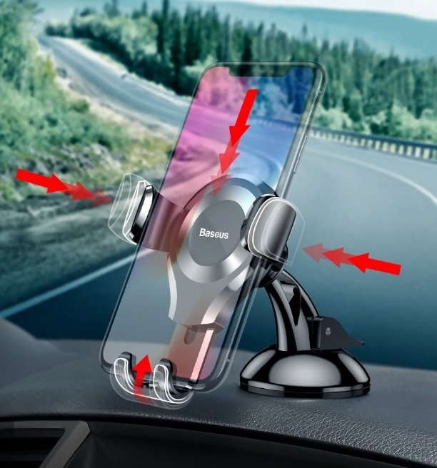 Mobile Phone Stands – Osculum silver gravity car phone holder - Carlat