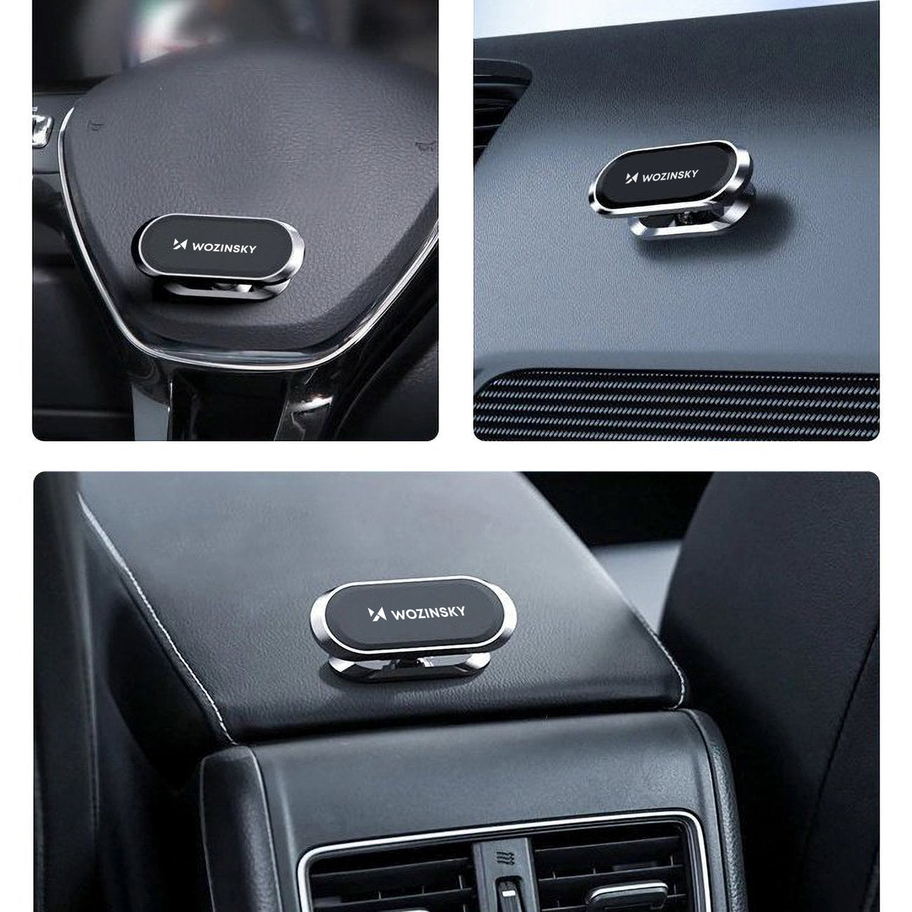 Mobile Phone Stands – Self-adhesive, 360° rotating magnetic car holder - Carlat