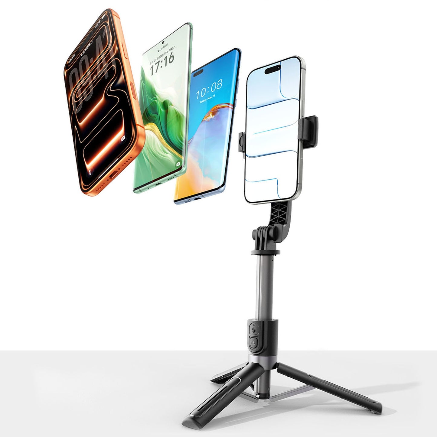 Mobile Phone Stands – Selfie stick mini aluminum tripod Bluetooth - Carlat