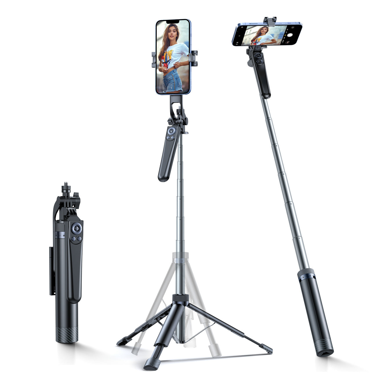 Mobile Phone Stands – Selfie stick stick with smartphone holder, - Carlat