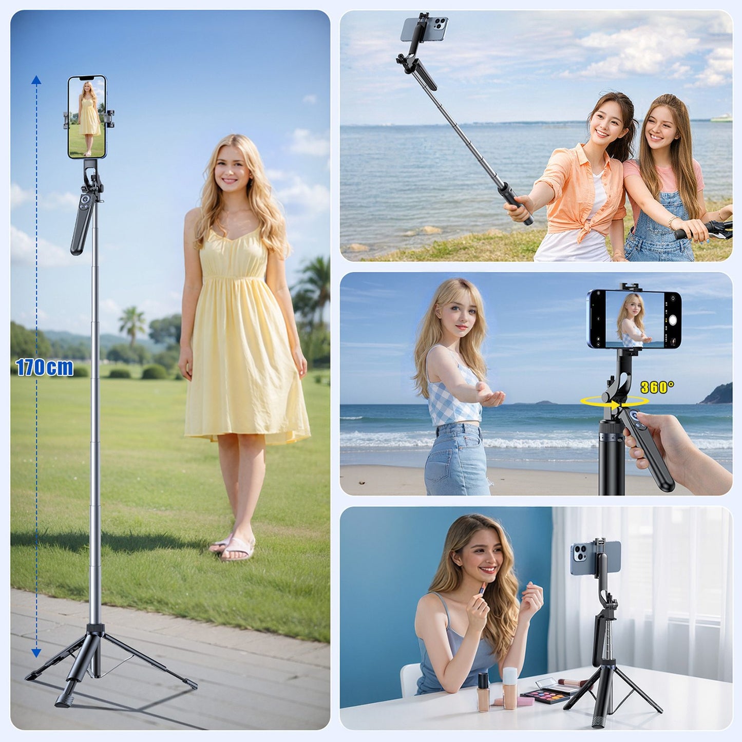 Mobile Phone Stands – Selfie stick stick with smartphone holder, - Carlat