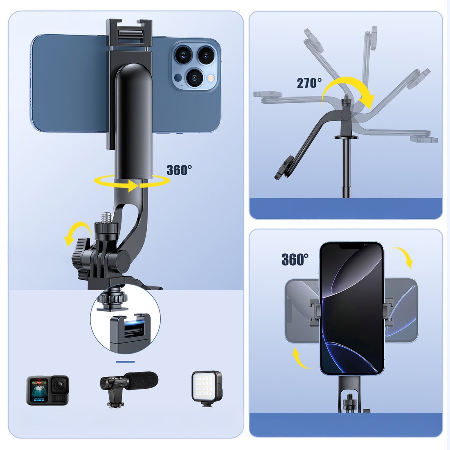 Mobile Phone Stands – Selfie stick stick with smartphone holder, - Carlat