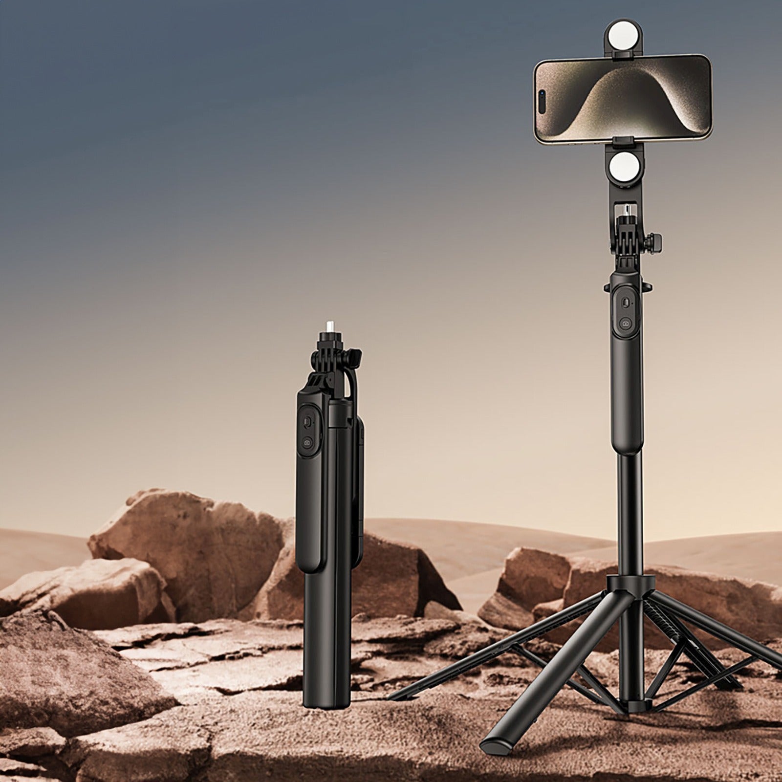 Mobile Phone Stands – Selfie stick telescopic photo tripod with - Carlat