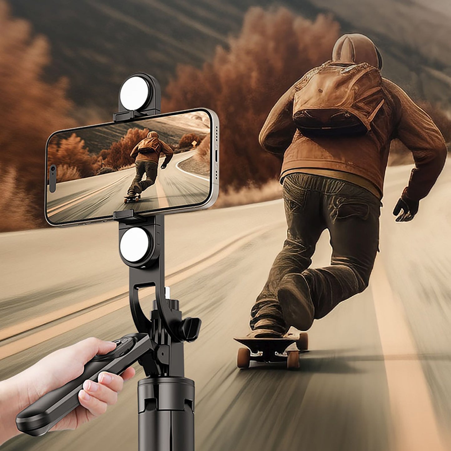 Mobile Phone Stands – Selfie stick telescopic photo tripod with - Carlat