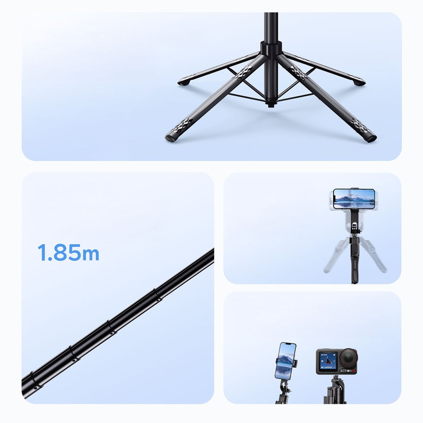 Mobile Phone Stands – Selfie stick tripod 1/4'' for phone - Carlat