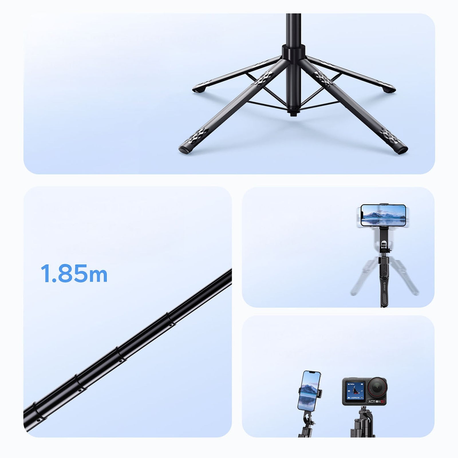 Mobile Phone Stands – Selfie stick tripod 1/4'' for phone - Carlat