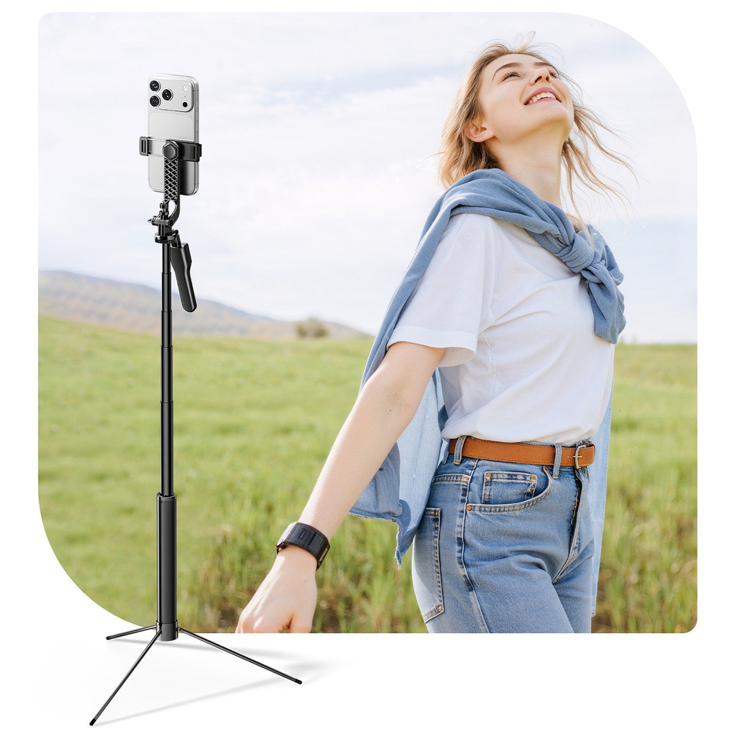 Mobile Phone Stands – Selfie stick tripod 1/4'' for phone, - Carlat