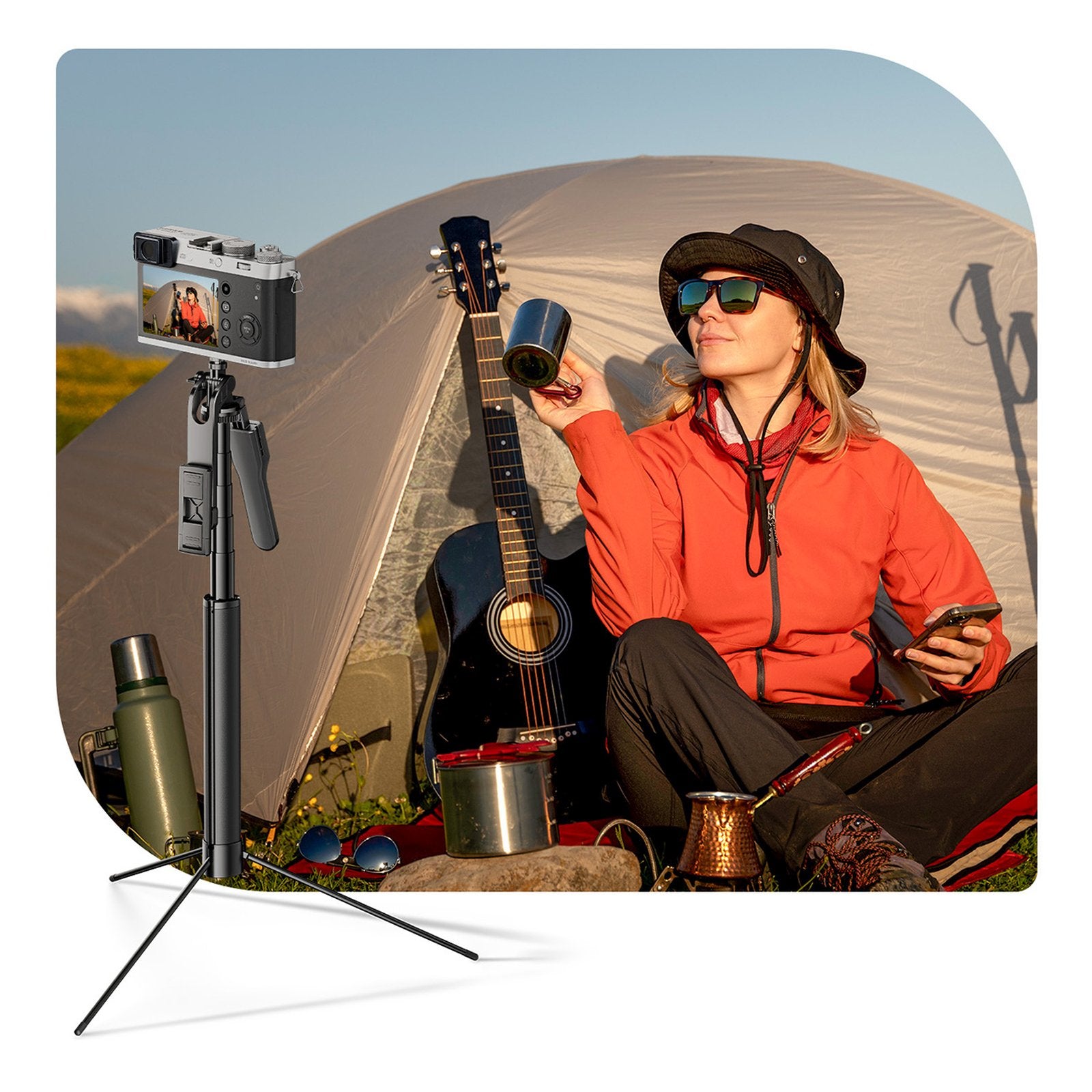 Mobile Phone Stands – Selfie stick tripod 1/4'' for phone, - Carlat