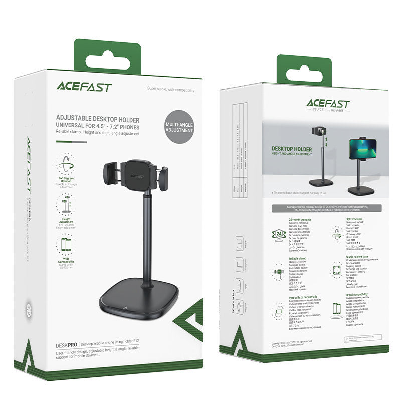 Mobile Phone Stands – Stand, telescopic phone holder, black - Carlat