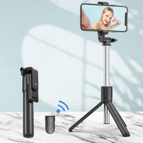 Mobile Phone Stands – Telescopic selfie stick with remote control, - Carlat