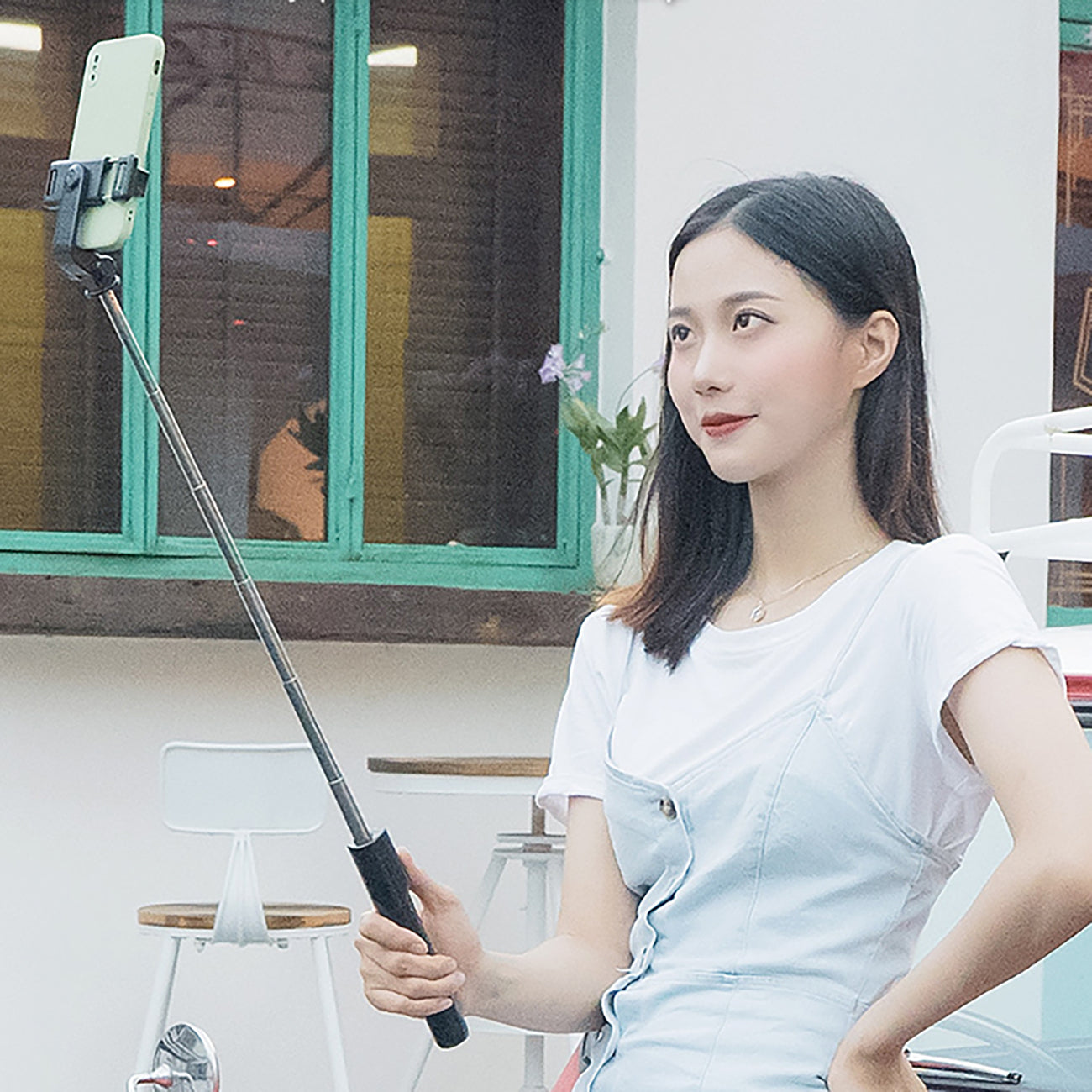 Mobile Phone Stands – Telescopic selfie stick with remote control, - Carlat