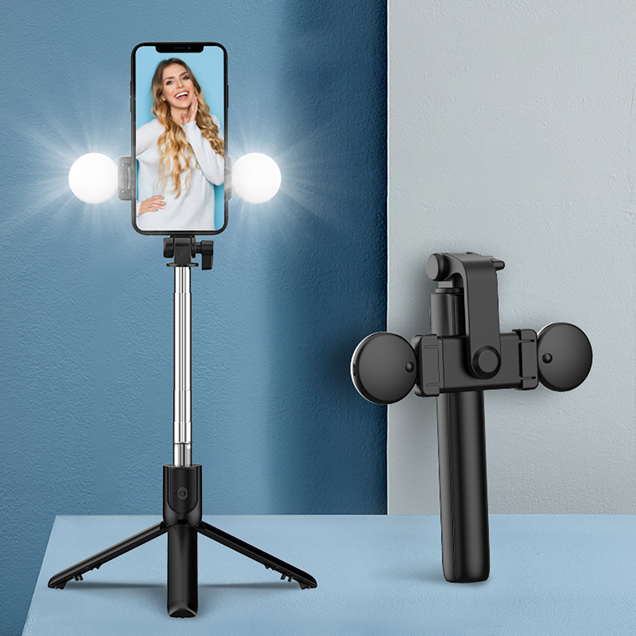Mobile Phone Stands – Telescopic selfie stick with remote control - Carlat