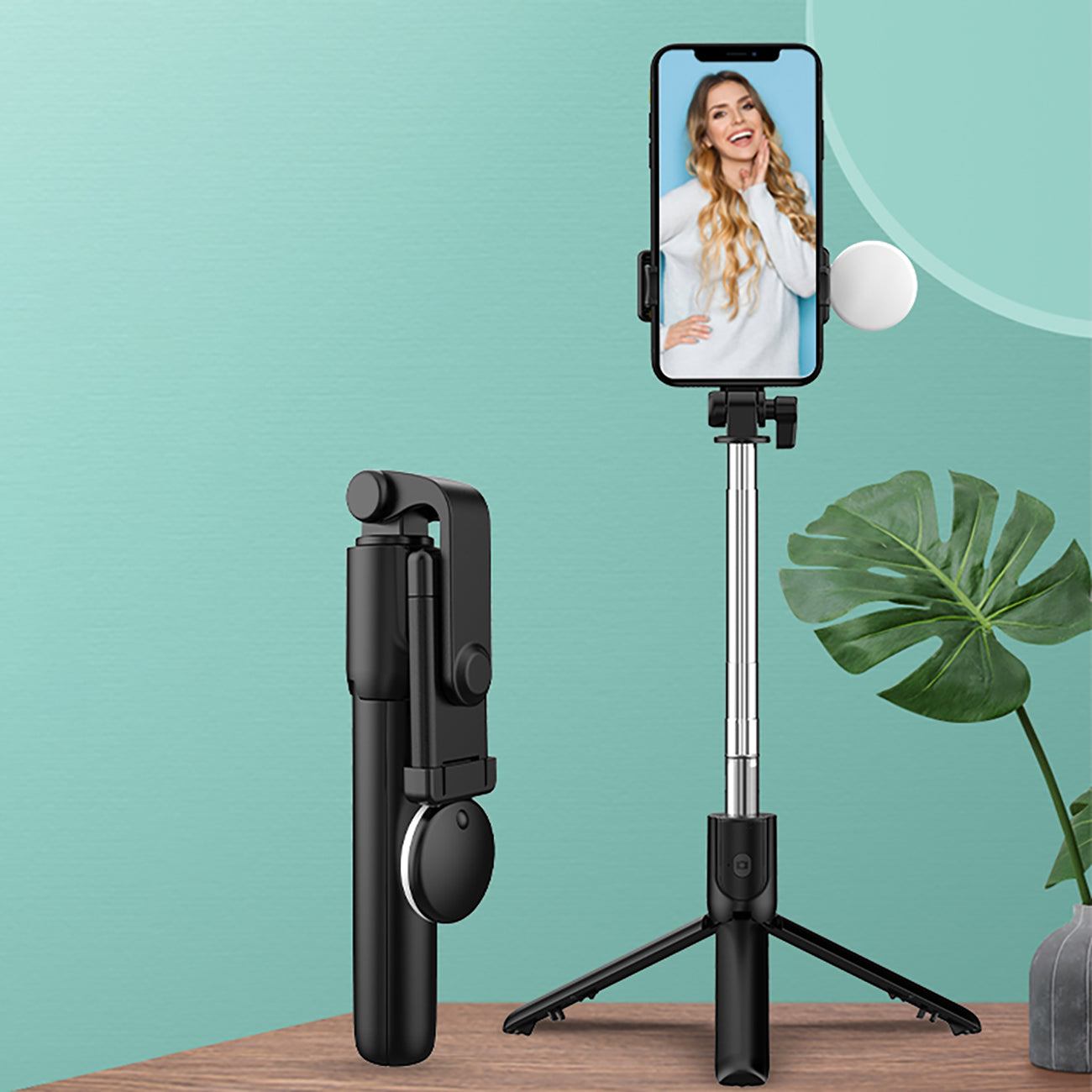 Mobile Phone Stands – Telescopic selfie stick with remote control - Carlat