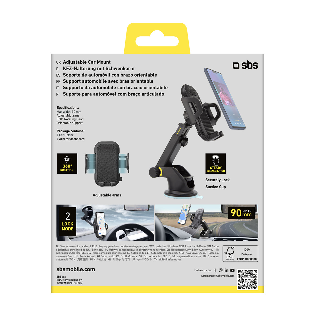 Mobile Phone Stands – Telescopic smartphone car holder with suction - Carlat
