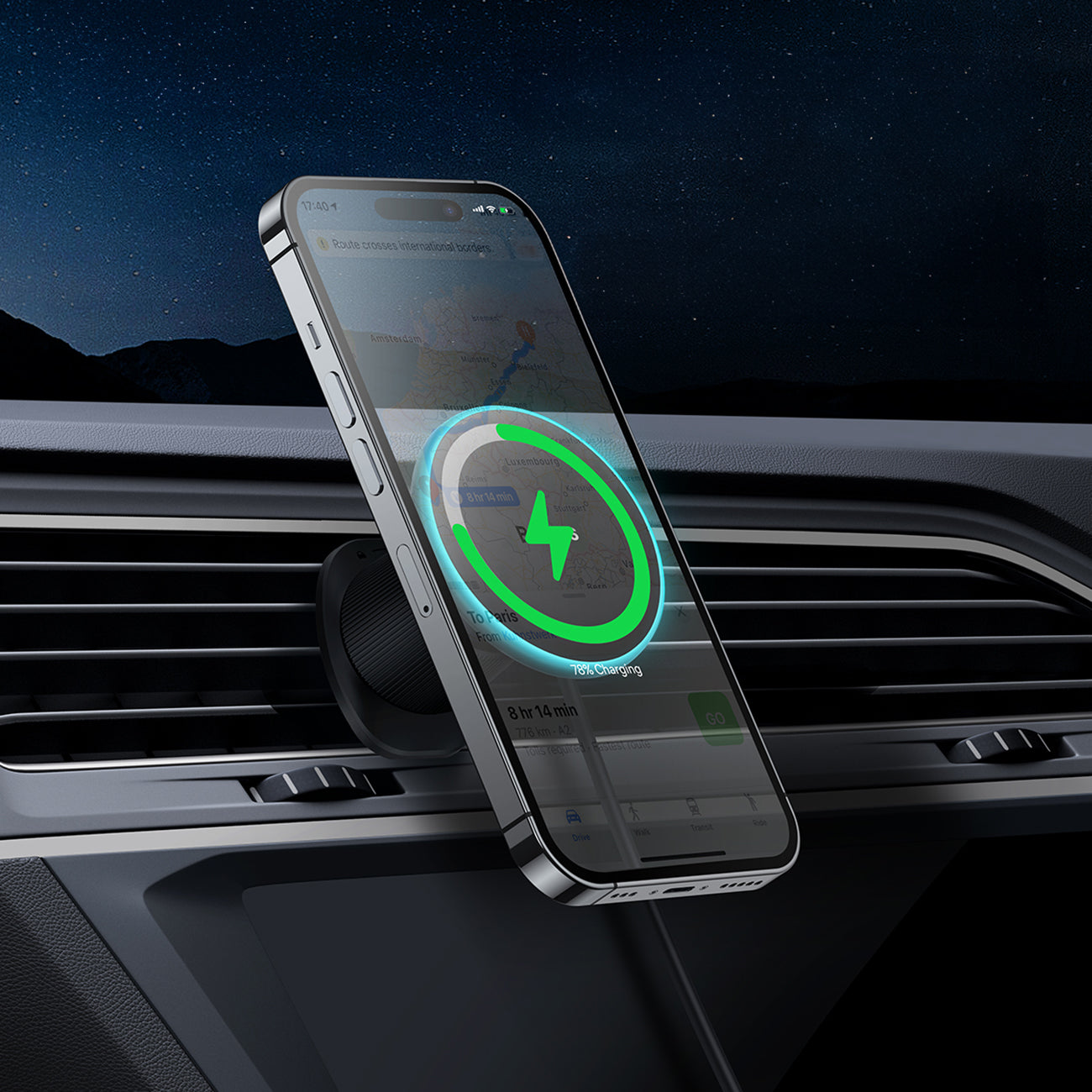 Mobile Phone Stands – iPhone car holder with 15W inductive - Carlat
