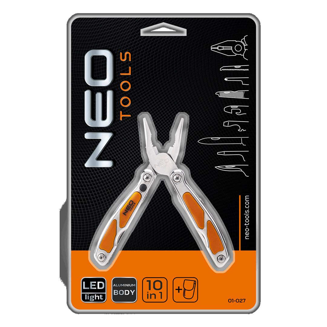 Multi-tools and – Mini multi-tool, with LED, set of 10 elements - Carlat