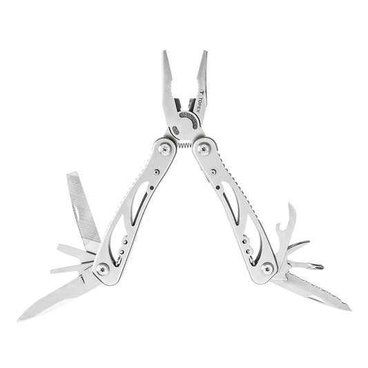 Multi-tools and key rings (multitools) – Multifunction tool, silver, 9-piece set - Carlat