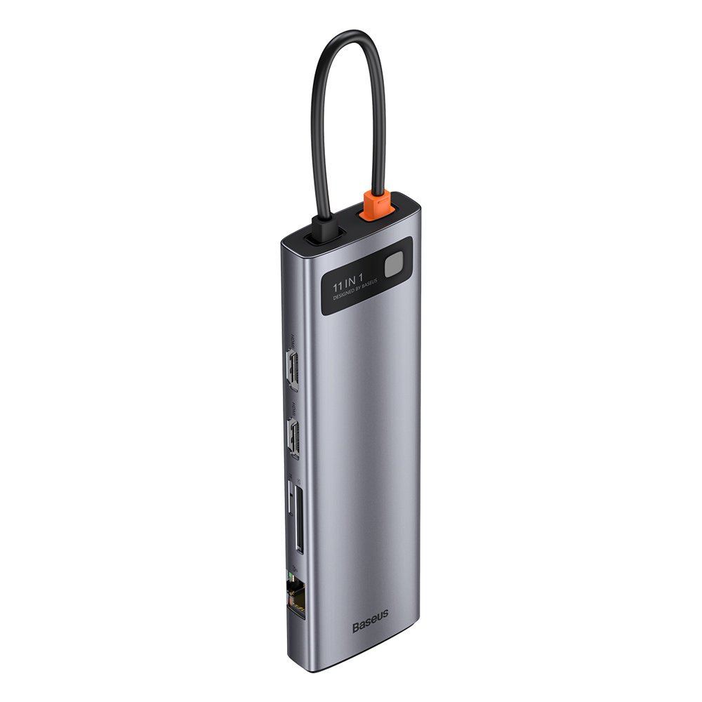 Multifunctional HUB replicator USB-C Metal Gleam 11w1 gray - Carlat