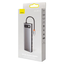 Multifunctional HUB replicator USB-C Metal Gleam 11w1 gray - Carlat