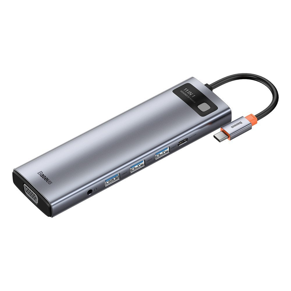 Multifunctional HUB replicator USB-C Metal Gleam 11w1 gray - Carlat