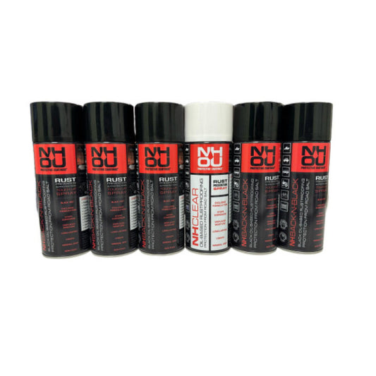 NHOU® Black & Clear Rust Prevention Spray Set – 6 × 400ml - Carlat