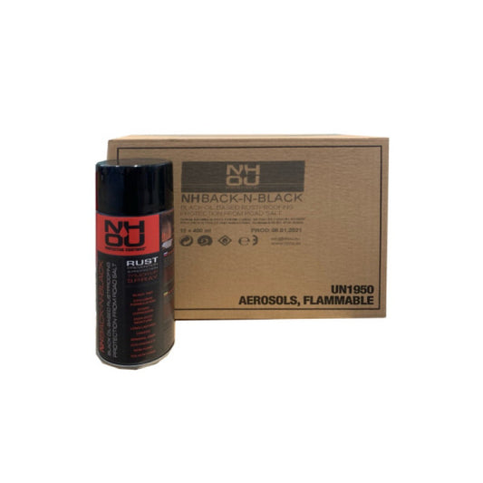 NHOU® Black Rust Prevention Spray – 12 × 400ml Master Box - Carlat