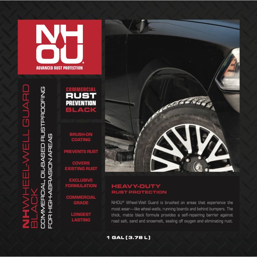 NHOU® Wheel-Well Guard Black HD – 18kg Heavy-Duty Rust Coating - Carlat