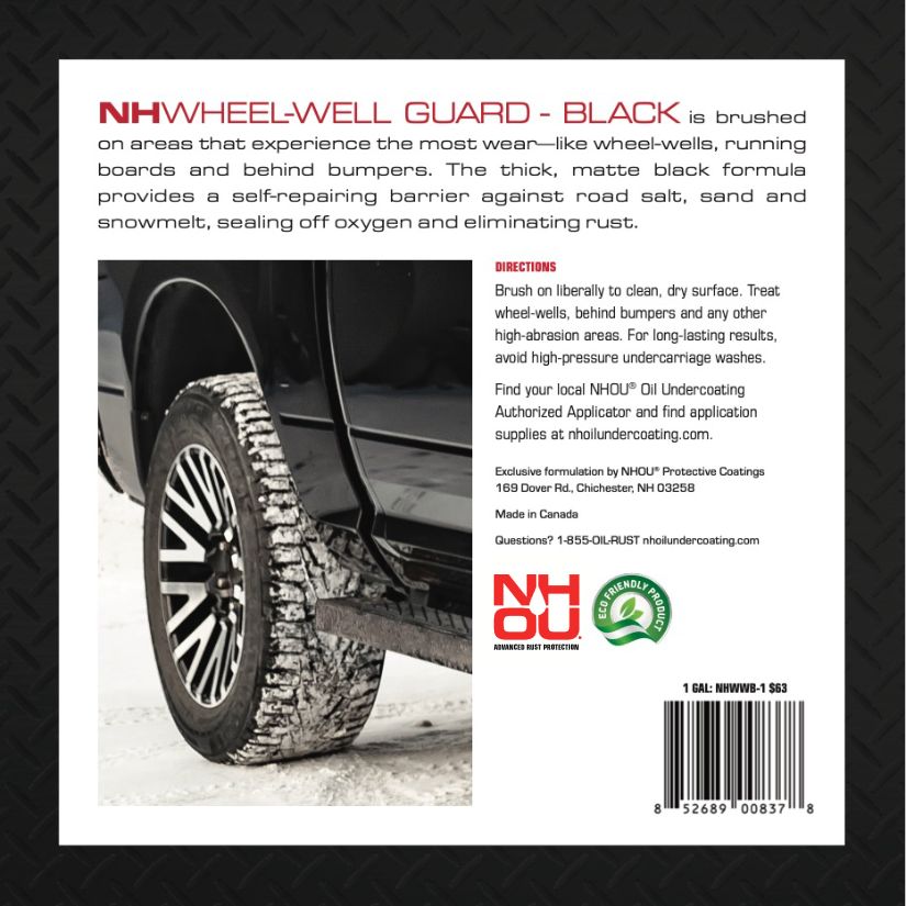 NHOU® Wheel-Well Guard Black HD – 18kg Heavy-Duty Rust Coating - Carlat