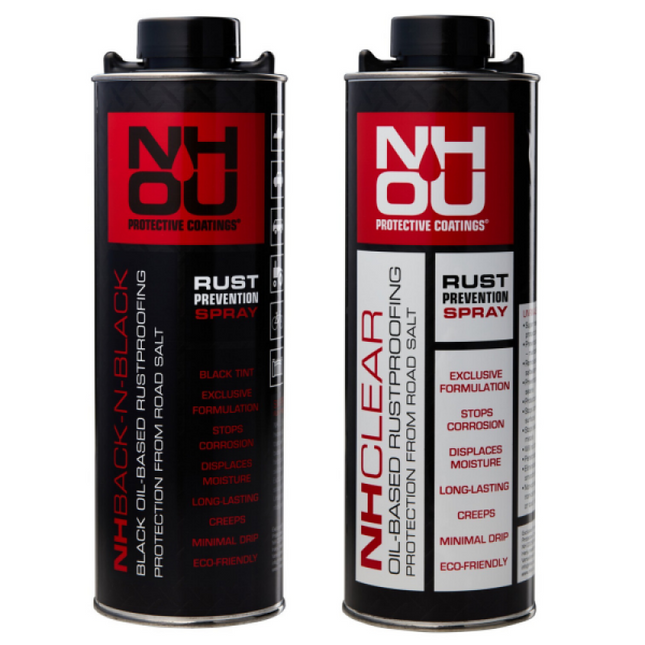 NHOU® Oil Coating Set – Anti-Rust Treatment (2x1000ml: 1 Black + 1 Clear)