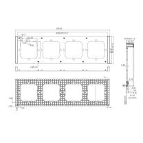 Networking – Quadruple mounting frame for installing M5-80 wall switches - Carlat