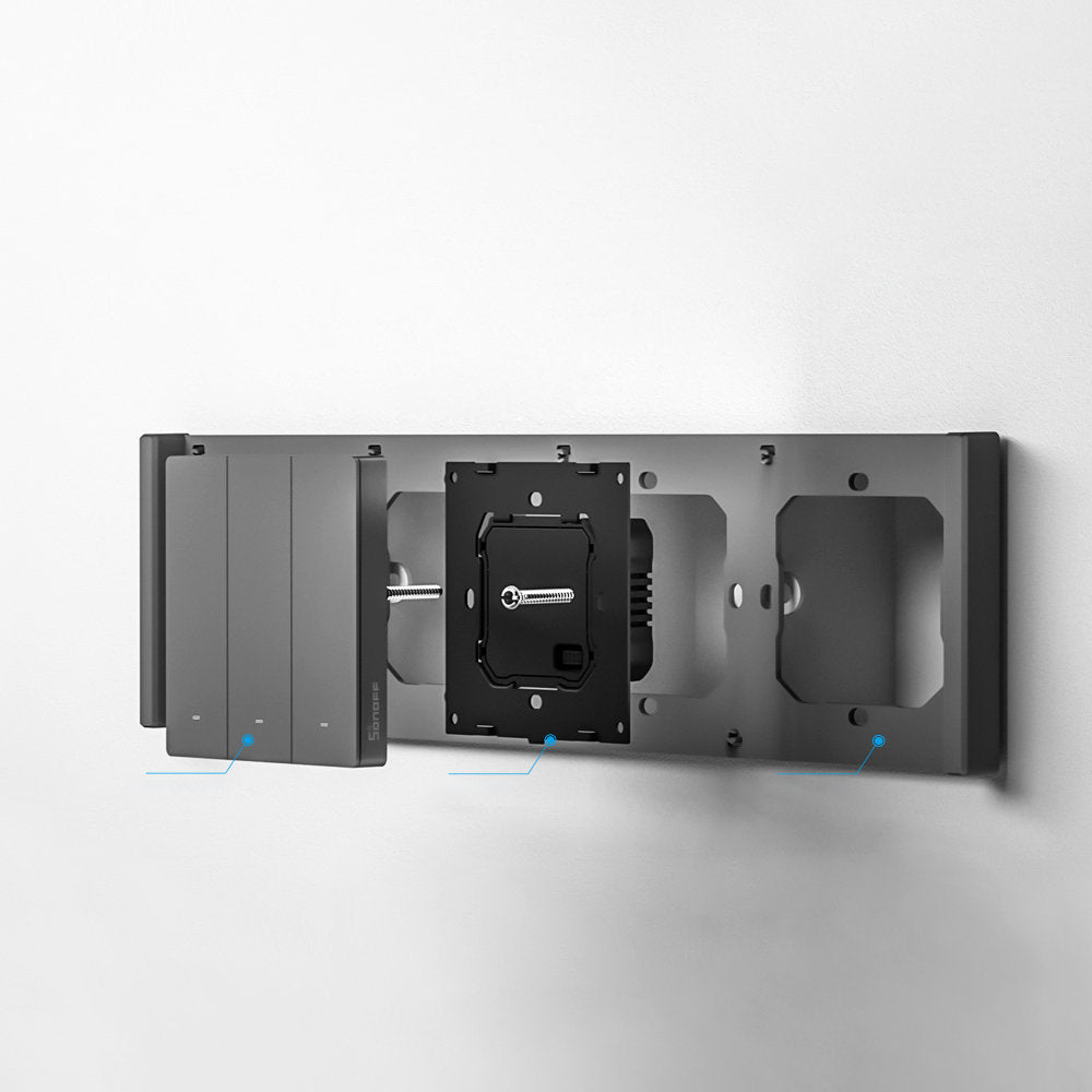 Networking – Quadruple mounting frame for installing M5-80 wall switches - Carlat