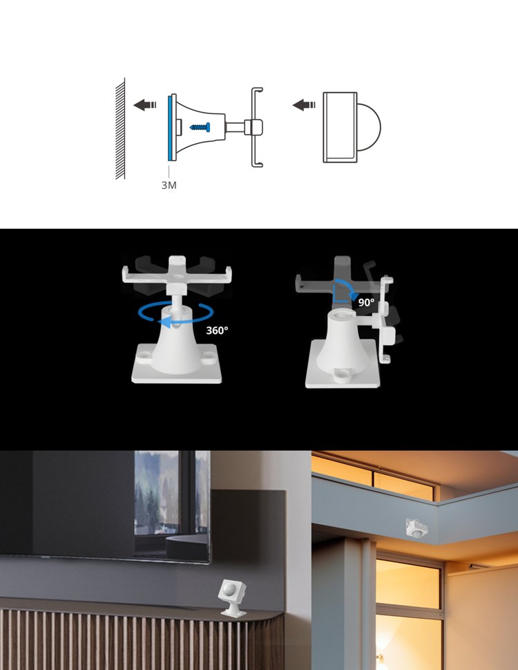Networking – Self-adhesive base holder for ZigBee motion sensor - Carlat