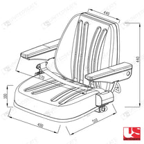 UnitedSeats 5013 compact machine seat PVC - UnitedSeats Vehicle Seat (image 6)