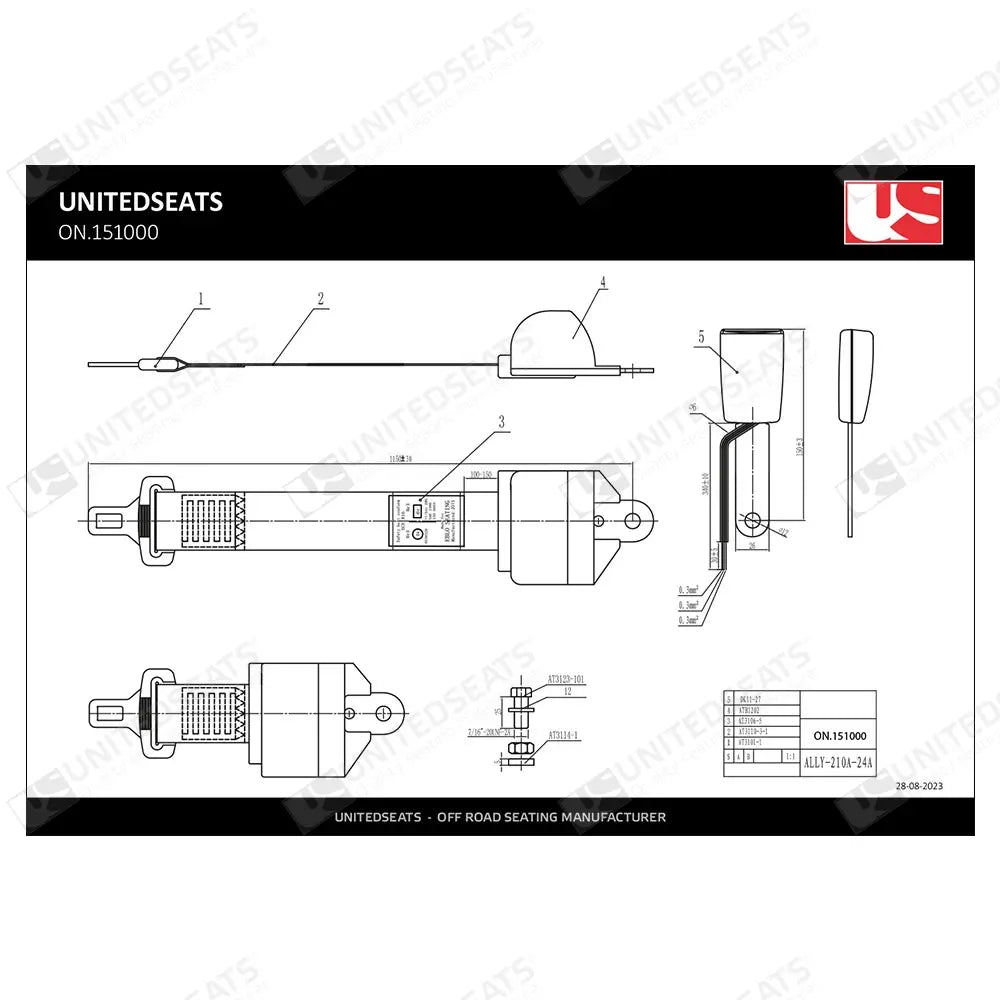 UnitedSeats 2-point 15 seat belt lock - UnitedSeats Seatbelt (image 2)