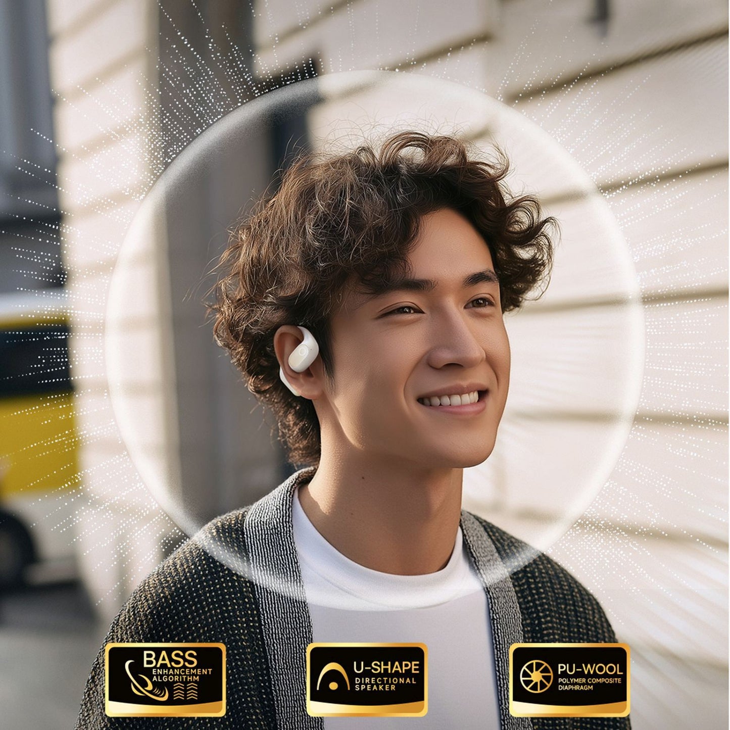 OWS Eli 2i Fit wireless headphones with earpieces - white - Carlat