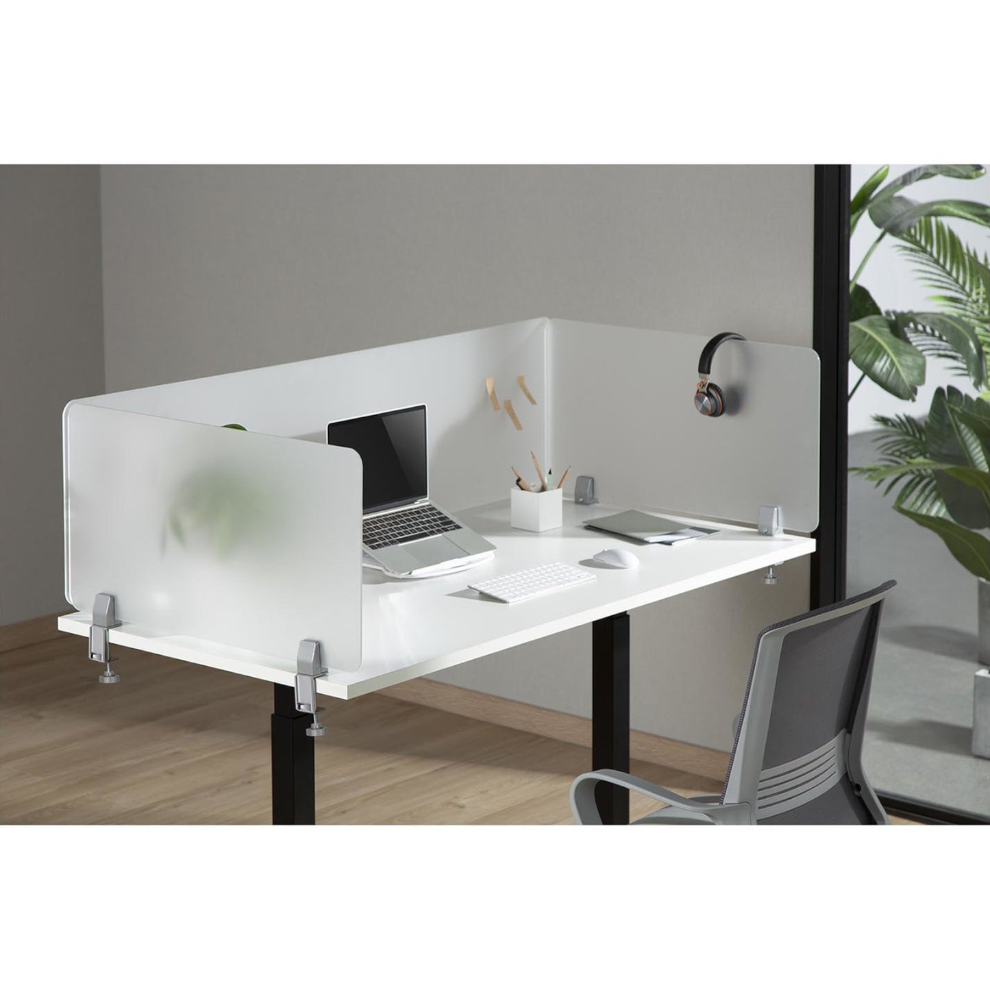 Office Equipment – Desk partition wall, three-sided acrylic panel, 3 - Carlat