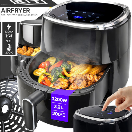 Oil-Free Air Fryer &amp; Oven, 1200 W, 10 Modes - OR1313 - Carlat