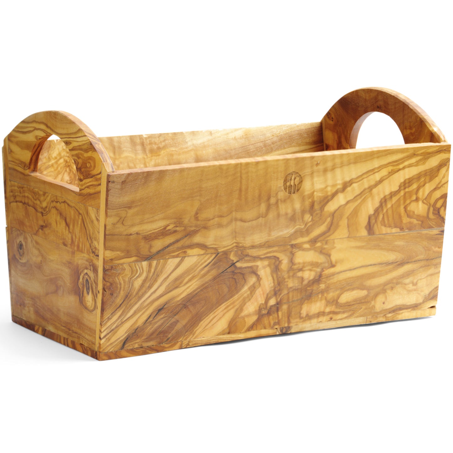 Olive wood container for serving bread cutlery - Hendi 505274 - Carlat